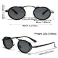 thumbnail image 3 of for Women & Men UV400 Protection Small 2024 Fashion Punk Sunglasses Metal Frame Shades Y2K Eyewear Oval Sun Glasses LEOPARD-TEA, 3 of 8