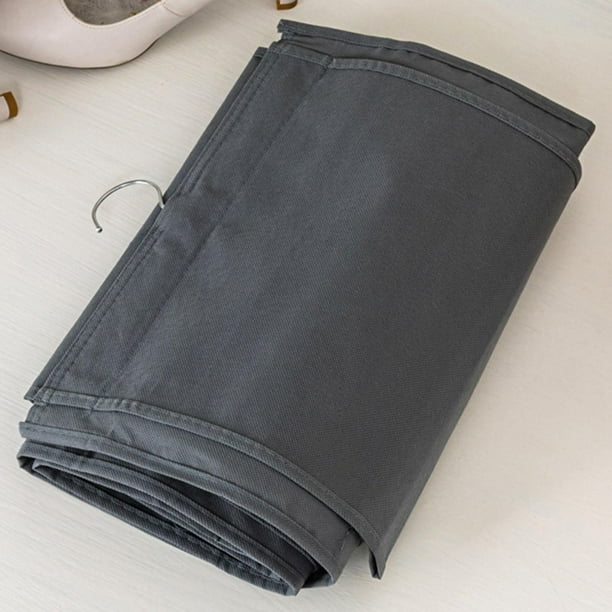 Estante colgante para zapatos perfecl organizador de zapatos de puerta gris 6 bolsillos