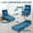 Blue, variant on Avocahom Convertible Sofa Bed Sleeper Chair,6 Angles Adjustable Backrest, Single Person Chaise Lounge Couch w/ Pillow, Folding Bed for Overnight Guests, Foldable Sofa Arm Chair for Office, Red