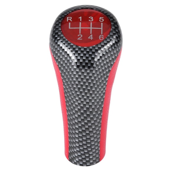 Minyinla 6 Speed Stick Shift Knob Carbon Fiber Gear Shifting Shifter Head Knob for BMW X1 X3 X5 E60 E61 E65 E83 E84 E90 E91 E92
