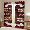 thumbnail image 2 of Castle Fairy Vintage Aztec Blackout Curtains Set of 2 (52x84 Each),Western Window Curtains, 2 of 6