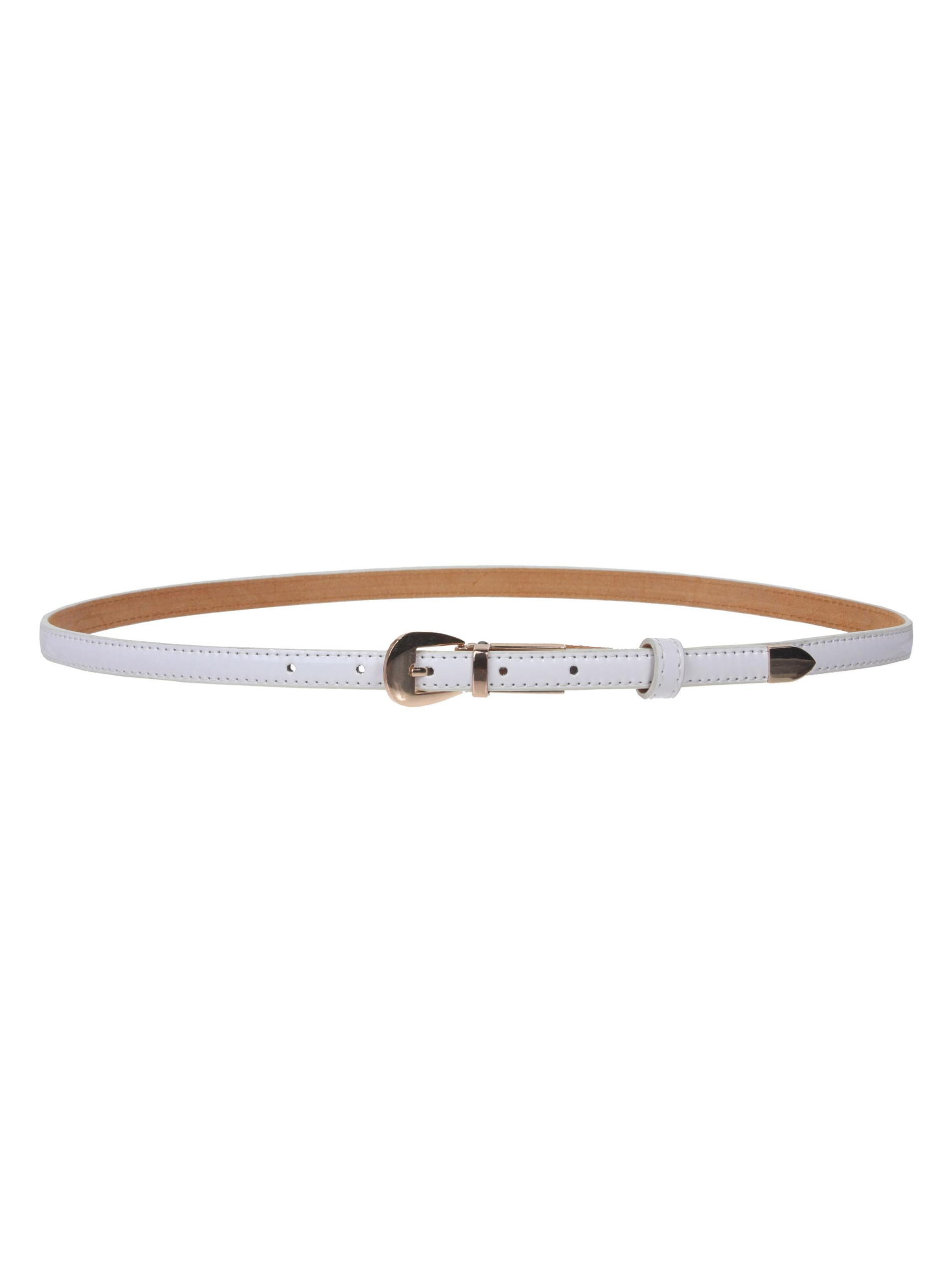 Faux Patent Leather Dress Belt 