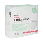 McKesson Super Underwear, Incontinence, Moderate Absorbency, XL, 56 Ct