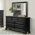 thumbnail image 6 of Roundhill Furniture Renova Vintage Black 7-Drawer Dresser with Mirror, 6 of 6