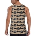 thumbnail image 3 of Gaeub Dachshund Dog Woof Men's Athletic Tank Top, Workout Sleeveless Shirts, Running Tank Tops for Gym, Running, Training - Small, 3 of 9