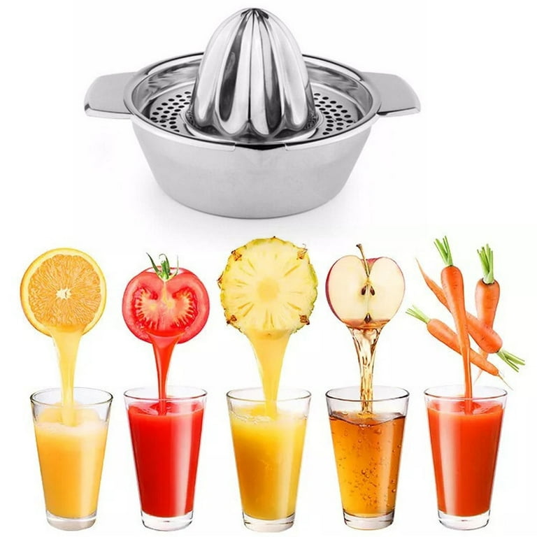 FOHERE Orange Juice Squeezer Electric Citrus Juicer with Two  Interchangeable Cones Suitable for orange, lemon and Grapefruit, Brushed  Stainless Steel