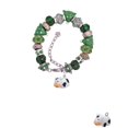 thumbnail image 2 of Resin Black and White Cow Green Christmas Bead Bracelet, 2 of 4