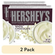(2 pack) Hershey's White Chocolate Instant Pudding and Pie Filling, 3.4 oz Box