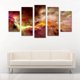 thumbnail image 2 of Cuadro decorativo abstracto tonos cálidos juego de 5 piezas 150x80 cm ideal para sala comedor oficina o recámara moderna, 2 of 5