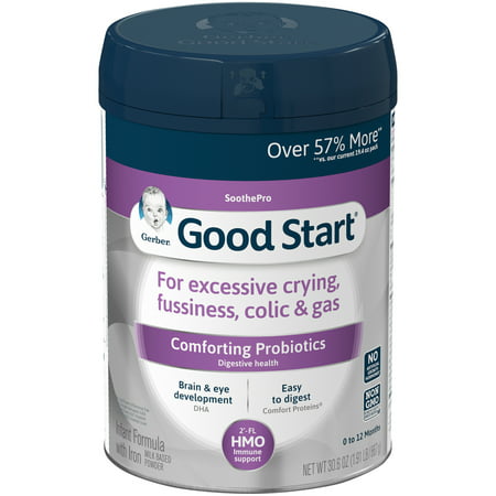 Gerber Good Start SoothePro (HMO) Powder Infant Formula, Stage 1, 30.6 (Best Baby Food To Start)