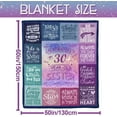 thumbnail image 5 of 50th Birthday Gifts for Women, Happy 50th Birthday Gift for Sister, Gifts for 50 Year Old Woman, 50 Year Old Birthday Gifts for Woman Sister, To My 50-Year-Old Sister Gift Throw Blanket 50"x60", 5 of 5