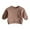 Brown, variant on Godderr Baby Newborn Boys Girls Padded Sweatshirt Crewneck Cartoon Embroidery Cotton Four Colors Sweater Winter Warm Pullover Jacket for 3-24M