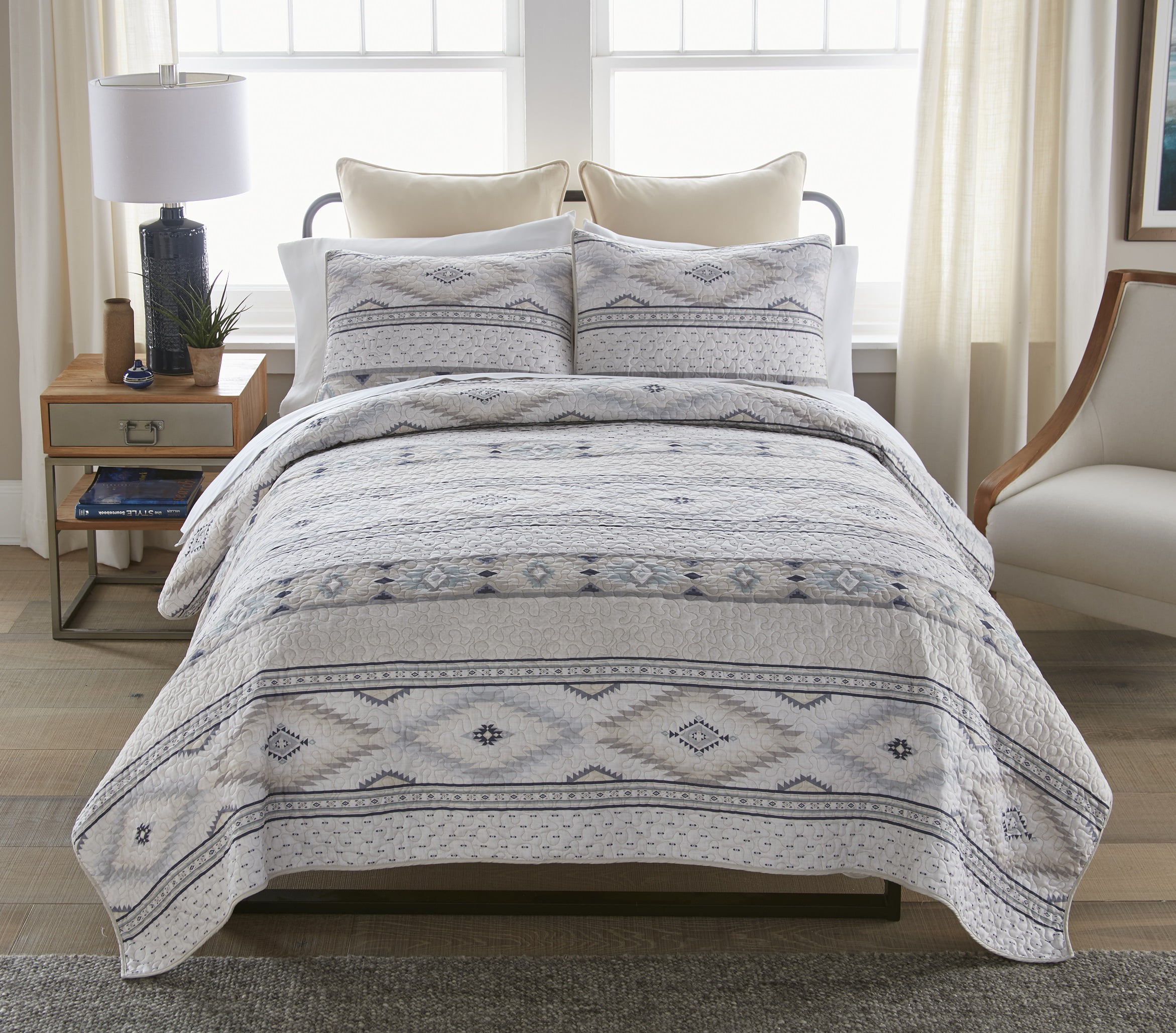 Southwest Twin Reversible Comforter Quilt Bed 3pc Set 2 Shams Bedding Polyester 