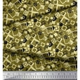 thumbnail image 3 of Soimoi Moss Georgette Fabric Square Geometric Print Fabric by Yard 42 Inch Wide, 3 of 3