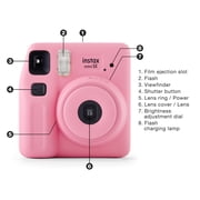Fujifilm Instax Mini SE Instant Camera with Bonus 10 Pack Mini Film, Pink (Value Pack)