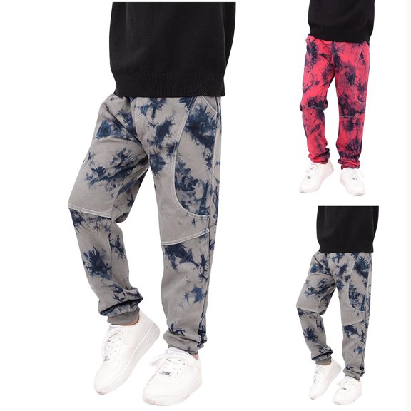Antinious Boys Girls Stylish Elastic Waist Outdoor Casual Full Length Pants 11-12Y