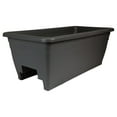 thumbnail image 1 of The HC Companies Deck Railing Planter Box with Removable Drain Plugs, 24", Black, 1 of 2