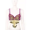 thumbnail image 3 of Hansber Women's Sequin Beaded Tassel Corset Bra Clubwear Crop Tank Tops for Performance Festival Belly Dance Hot Pink One Size, 3 of 7