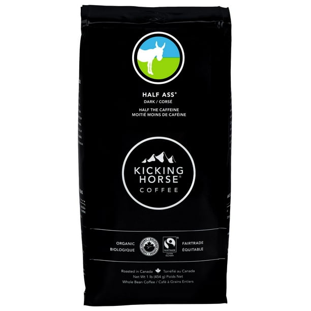 Kicking Horse Coffee - Half Ass - Dark Roast, Whole Bean 454 g - Café En Grains