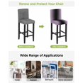 thumbnail image 3 of Purple Black Ombre Bar Stool Covers Set of 2, Modern Gradient Abstract Art Stretch Washable Bar Chair Covers with Backs, Removable Pub Counter Height Chair Cover for Kitchen Dining Room Cafe, 3 of 7