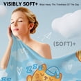 thumbnail image 3 of GZHJMY Beach Towel for Women Girls, Cute Brown Kitten Sleeping Bath Towel, Oversized Lightweight Sport Towel, 31x51 Inch, 3 of 7