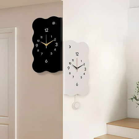 Double Sided Wall Clock,Modern Wall Clocks,Corner Clock, Wall Decoration, Wall Mounted Clocks for Living Room, Bedroom, Office and Home