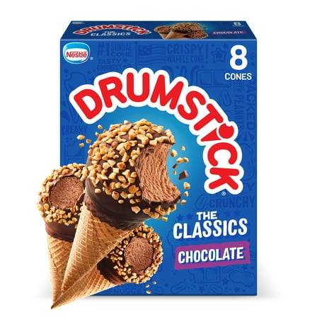 Drumstick Chocolate Sundae Cones, Kosher 8 Count