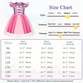 thumbnail image 3 of Benylion Girls Long Hair Princess Costume Dress Toddler Kids Short Flutter Sleeve Tulle Dress up Ruffle Sleeve Fancy Cosplay Theme Party Outfit for 5-6 Years, 3 of 5
