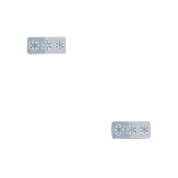 Ounissouiy Suministros de moldes para galletas, accesorios de cocina, molde en relieve temático, postre, Fondant, troquel de fundición, tres PequeñoTres Copo De Nieve 2piezas