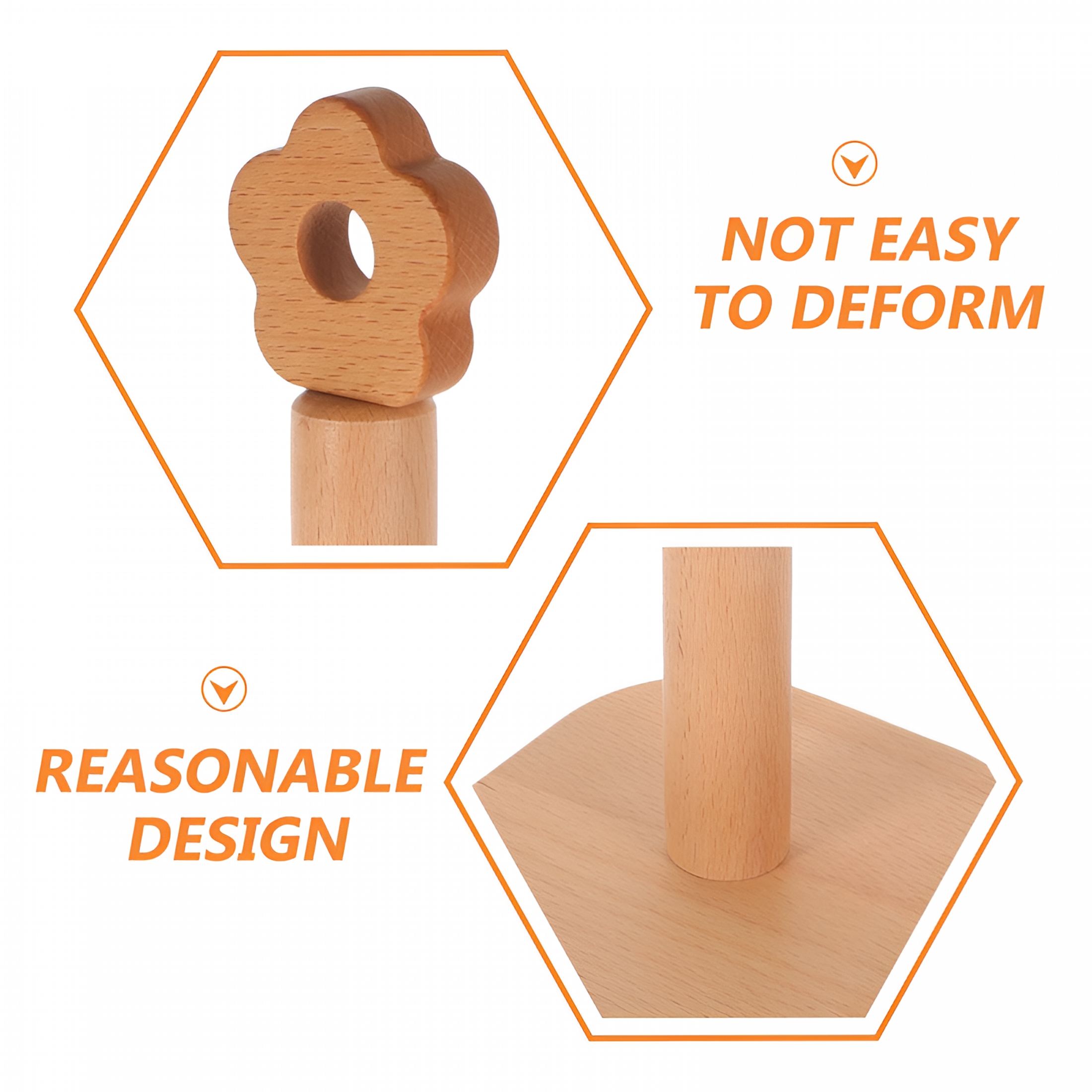 XIBUFE 2026 New Wooden Scrunchie Holder Organizer Hair Ties Display Stand Organizer for Bracelets Bangle Hair Scrunchies