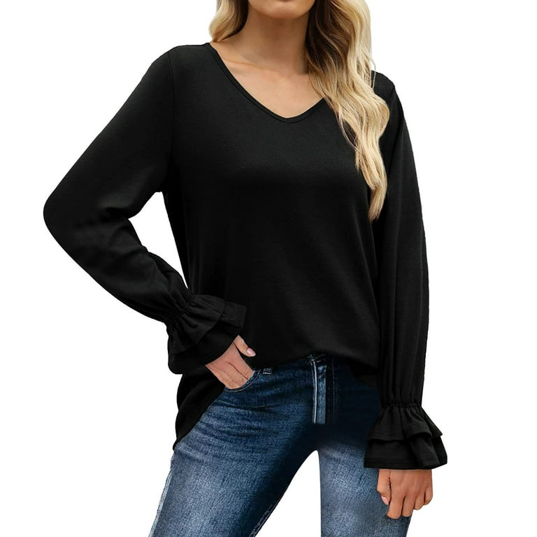 adviicd Long Sleeve Workout Tops For Women Skims Dupe Short Sleeve Crop Top  Women Basic Solid Slim Fit Shirt Vintage Fitted Cropped Going Out Tee Black  XL 