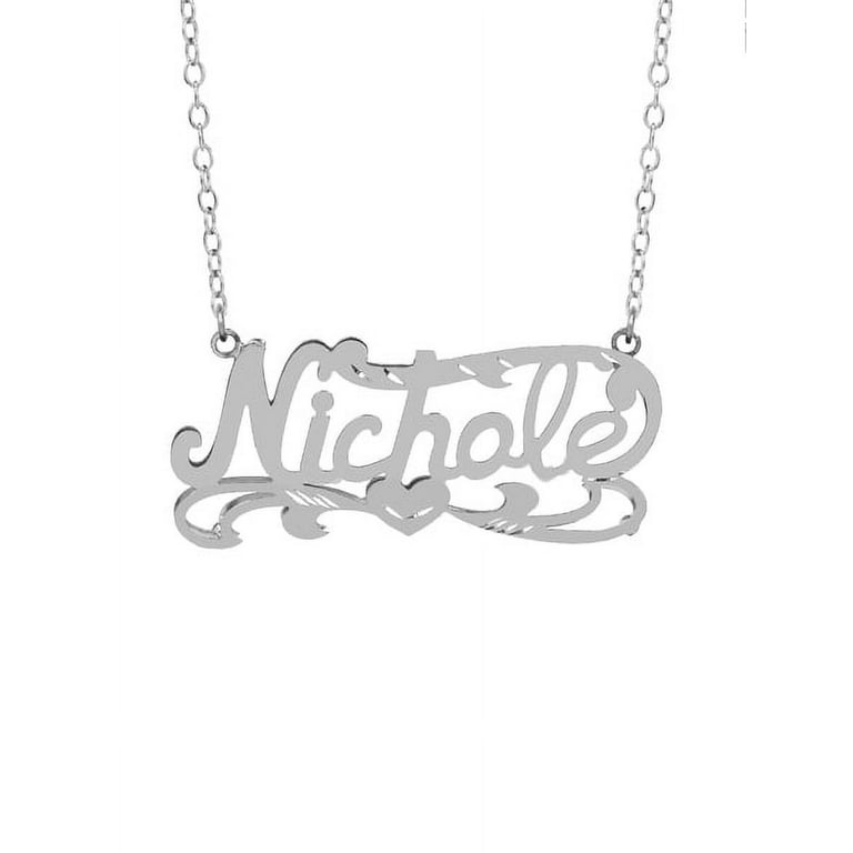 Diamond cut name necklace outlet