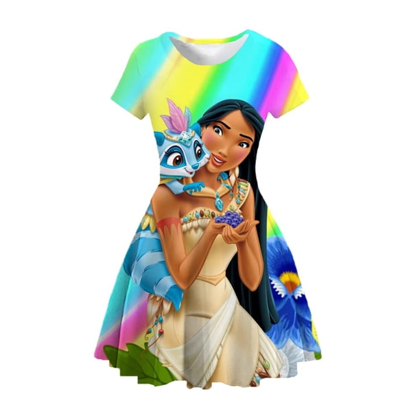 2022 vestido de manga corta para niña chico ropa 3--16 años traje de cumpleaños para bebé ropa de fiesta verano vestido blanco como la nieve Cloth150 Gao Jinjia LED