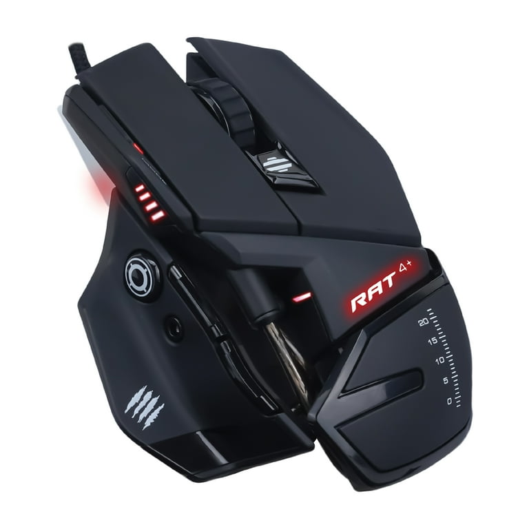 MAD CATZ R.A.T. 4+ Optical Corded Gaming Mouse, Black