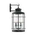 thumbnail image 4 of 5-2671-88-Savoy House-Fletcher - Three Light Outdoor Wall Lantern Oxidized Black Finish with Seeded, 4 of 5