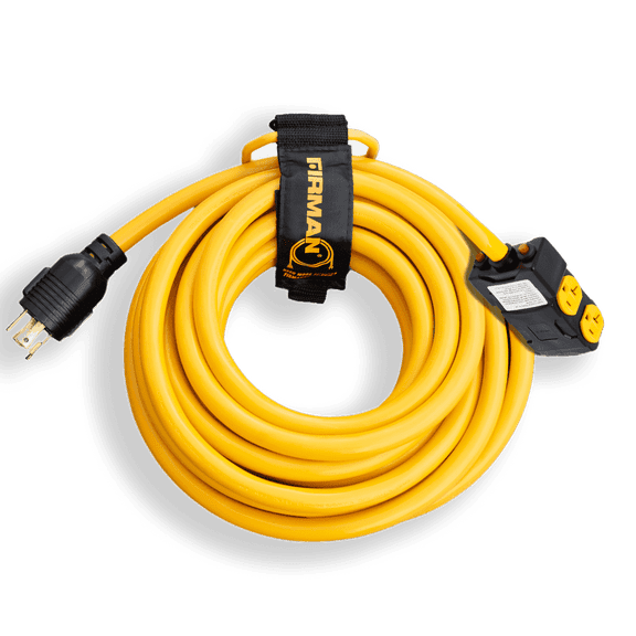 FIRMAN 25 FT Heavy Duty L14-30P to (4) 5-20R Cord
