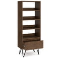 thumbnail image 6 of Simpli Home Chase SOLID ACACIA WOOD and Metal 24 inch WideRectangle Modern Industrial Tall Bookcase in Rustic Natural Aged Brown, 6 of 12