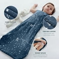 thumbnail image 6 of 2Pcs Mosebears 0.5 Tog Baby Sleeping Bag - Cotton Summer Sleep Sack for Newborns, Boys & Girls(Plant&Blue,M(6-12 Months)), 6 of 9