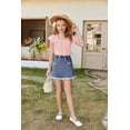 thumbnail image 7 of Arshiner Girls Summer Tops Short Sleeve Square Neck Lace Openwork Pleated Blouse Tunic Tops, 7 of 7