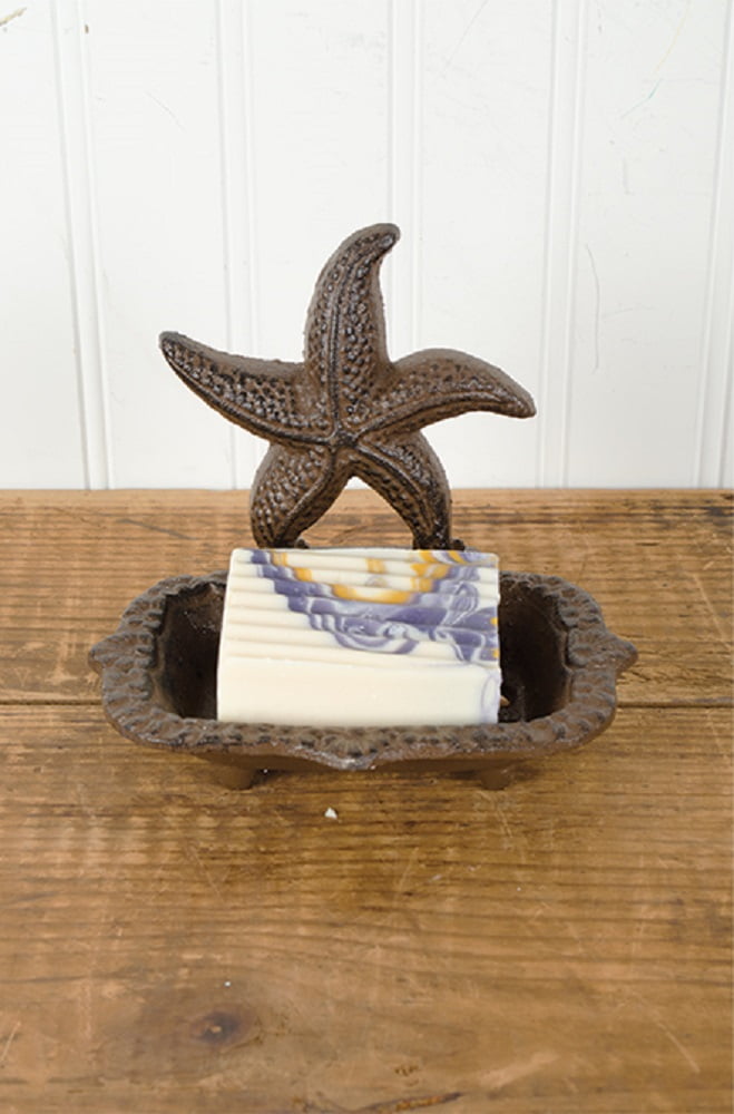 Starfish Cast Iron Soap Dish Bathroom Decor Mermaid Gift Idea