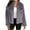 Dark Gray, variant on Womens Cropped Faux Fur Jackets Fluffy Winter Long Sleeve Open Front Cardigan Outwear Warm Shaggy Coats