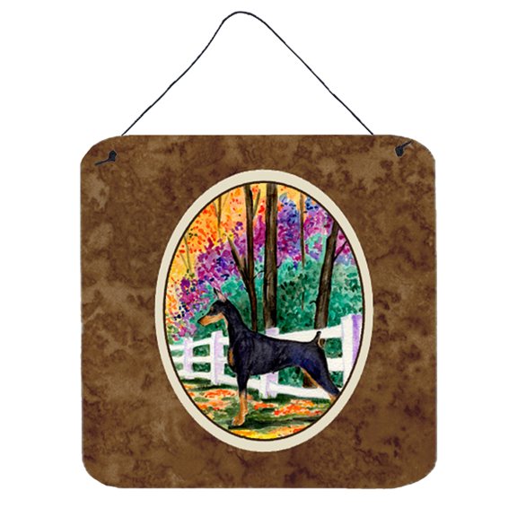 Carolines Treasures SS8428DS66 Doberman Aluminum Metal Wall or Door Hanging Prints, 6 x 6", Multicolor