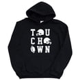 thumbnail image 4 of Touchdown Football Hoodie Distressed Game Day Tailgate Pullover Sweatshirt, Black, M, 4 of 8