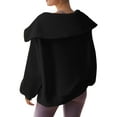 thumbnail image 2 of TRKIYQC Sudadera Suelta De Otoño Para Mujer, Color Sólido Solapa Media Cremallera Manga Larga De Moda Jersey De Gran Tamaño TRKIYQC moda, 2 of 5
