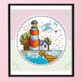 thumbnail image 1 of Cuadros Decorativos Paisaje hilo de algodón punto de cruz 11CT impreso DIY bordado (FA079) Ndcxsfigh Nuevos Originales, 1 of 9