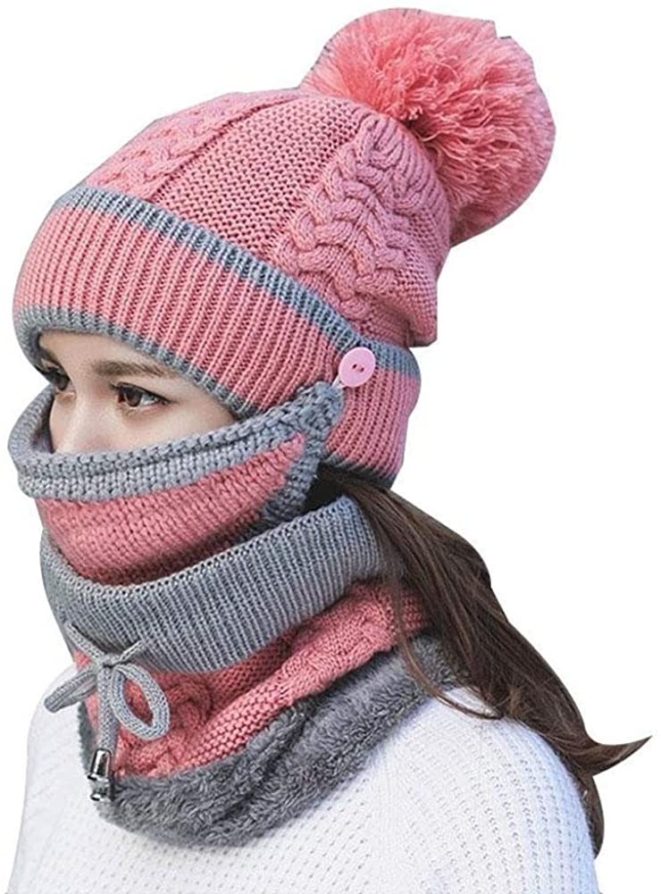 Warm Mask and Neck Scarf Navy Blue 