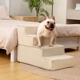 thumbnail image 6 of Dog Stairs for Bed 18.5" H, 4-Step Dog Steps for Small Dogs and Cats, Indoor Non-slip Balanced Pet Stairs are suitable for Puppy, Beige, 6 of 7