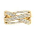 thumbnail image 3 of 0.52 Carat Diamond Bypass Wedding Band Ring in 10K Yellow Gold (Ring Size 9.75), 3 of 6