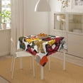 thumbnail image 4 of Zufioo Retro Floral Butterfly Print Square Decorative Tablecloth, Wrinkle-resistant, Waterproof and Oil-resistant Tablecloth Coffee Table Cloth, Suitable for Restaurants-54"x54", 4 of 8