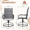 thumbnail image 2 of Pirecart Padded Patio Swivel Chairs Set of 4, Outdoor Dining Chairs W/ Metal Frame & Armrest, 360° Rotation, High Back Textilene Patio Dining Chairs, Gray, 2 of 8